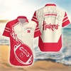 NCAA Nebraska Cornhuskers Red Cream Hawaiian Shirt for Men and Women - Support Your Team in Style.