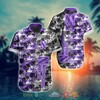 NCAA Northwestern Wildcats Coconut Hawaiian Shirt and Shorts - Perfect for Summer