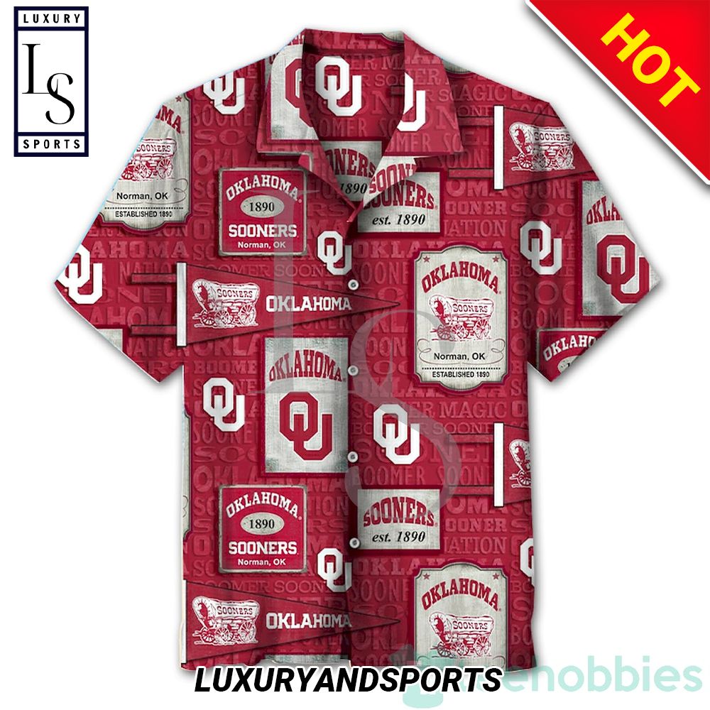 NCAA Oklahoma Sooners Samoan Print Hawaiian Shirt - Show Your Sooner Spirit in Style