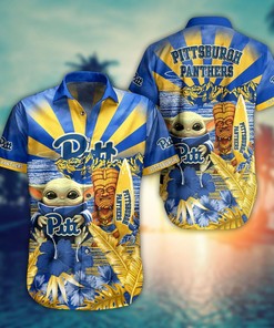 NCAA Pittsburgh Panthers Baby Yoda Hawaiian Shirt - Unique and Fun Fan Gear for All Ages