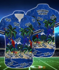 NCAA Pittsburgh Panthers Parrot Hawaiian Shirt, Short