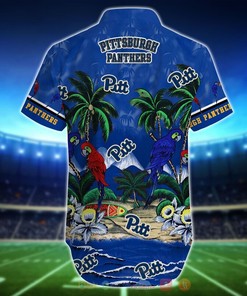 NCAA Pittsburgh Panthers Parrot Hawaiian Shirt, Short