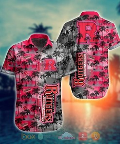 NCAA Rutgers Scarlet Knights Coconut Hawaiian Shirt and Shorts - Perfect for Summer