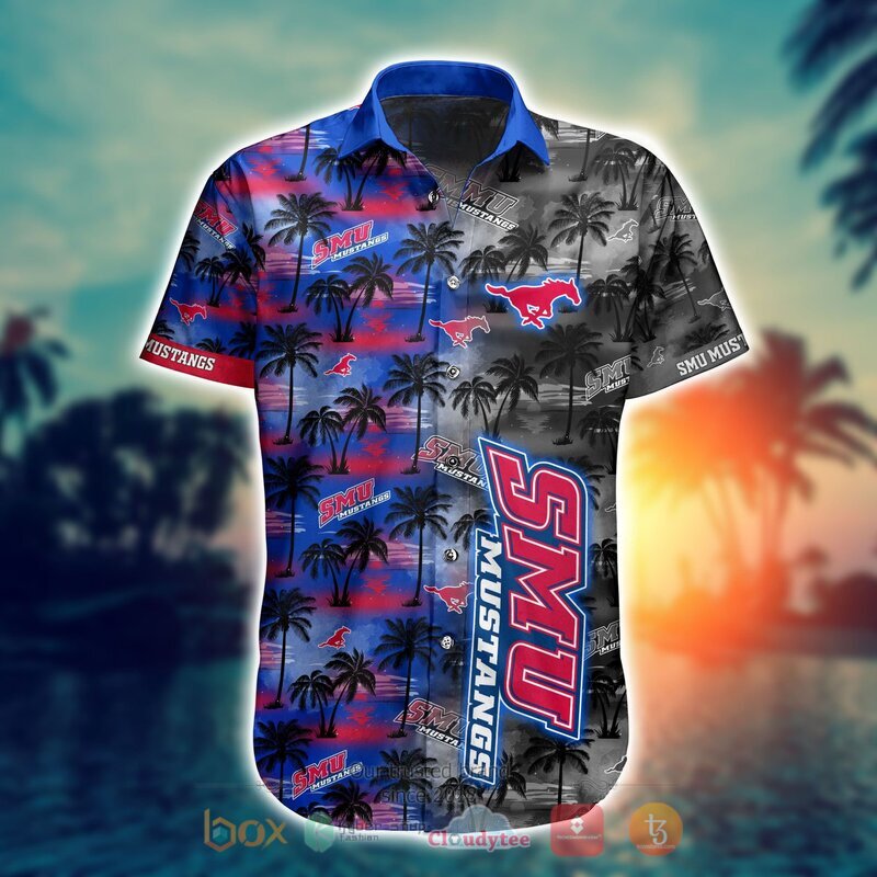 NCAA SMU Mustangs Coconut Hawaiian Shirt and Shorts - Perfect for Summer