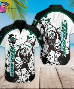 NCAA Tulane Green Wave Football Player Hawaiian Shirt - Show Your Green Wave Spirit