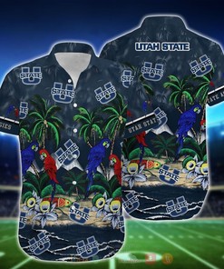 NCAA Utah State Aggies Parrot Hawaiian Shirt - Short for Fans