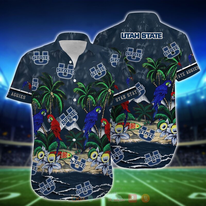 NCAA Utah State Aggies Parrot Hawaiian Shirt - Short for Fans