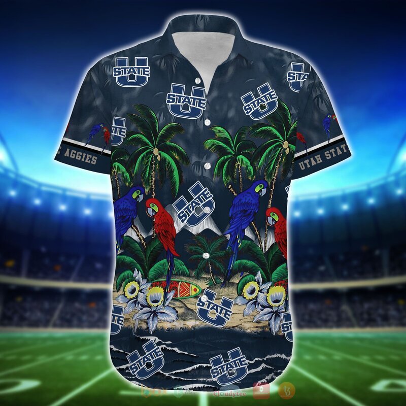NCAA Utah State Aggies Parrot Hawaiian Shirt - Short for Fans