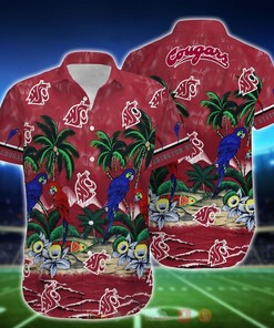NCAA Washington State Cougars Parrot Hawaiian Shirt - Short for Fans