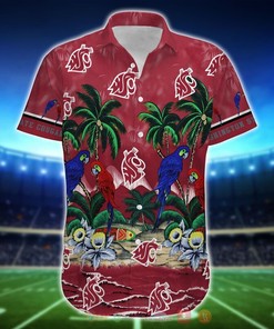 NCAA Washington State Cougars Parrot Hawaiian Shirt - Short for Fans