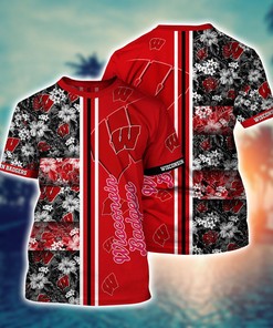 NCAA1-Hawaii Shirt Short Style Hot Trending for Men and Women Wisconsin Badgers