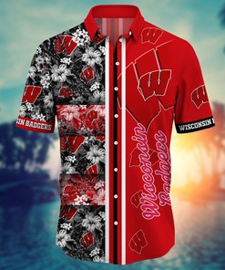 NCAA1-Hawaii Shirt Short Style Hot Trending for Men and Women Wisconsin Badgers