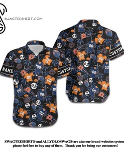 NFL Auburn Tigers Custom Name and Number Personalized Summer Hawaiian Shirt for Men and Women 