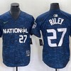 National League #27 Austin Riley Nike 2023 Mlb All Star Game Limited Player Jersey - Royal 2023