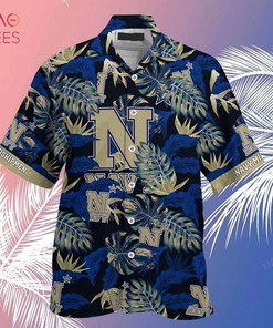 Navy Midshipmen Hawaiian Shirt And Shorts For Summer, Stress Blessed Obsessed Fans