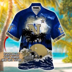 Navy Midshipmen NCAA Best Hawaiian Shirt Ever- Customize Any Team Any League