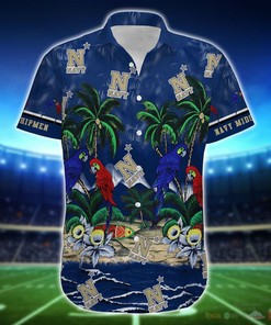 Navy Midshipmen Parrot Island NCAA Hawaiian Shirt and Shorts - Perfect for Sports Fans