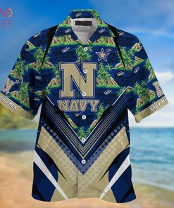 Navy Midshipmen Summer Hawaiian Shirt And Shorts For Sports Fans 