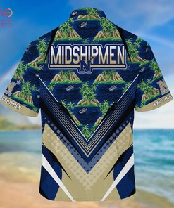 Navy Midshipmen Summer Hawaiian Shirt And Shorts For Sports Fans 