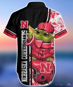 Nebraska Cornhuskers Baby Yoda NCAA Hawaiian Shirt and Shorts Set for Men and Women