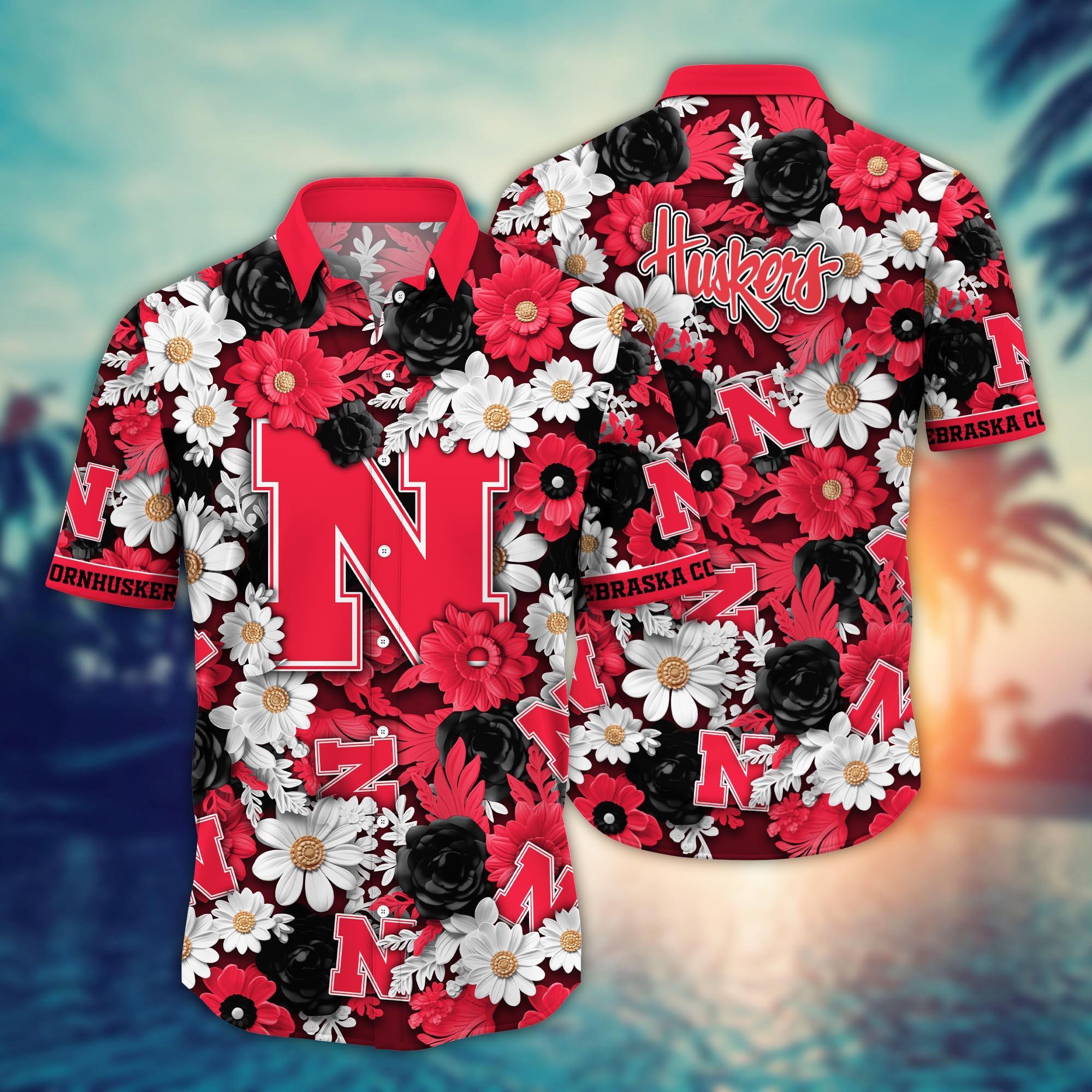 Nebraska Cornhuskers NCAA Flower Hawaii Shirt For Fans Ver 4
