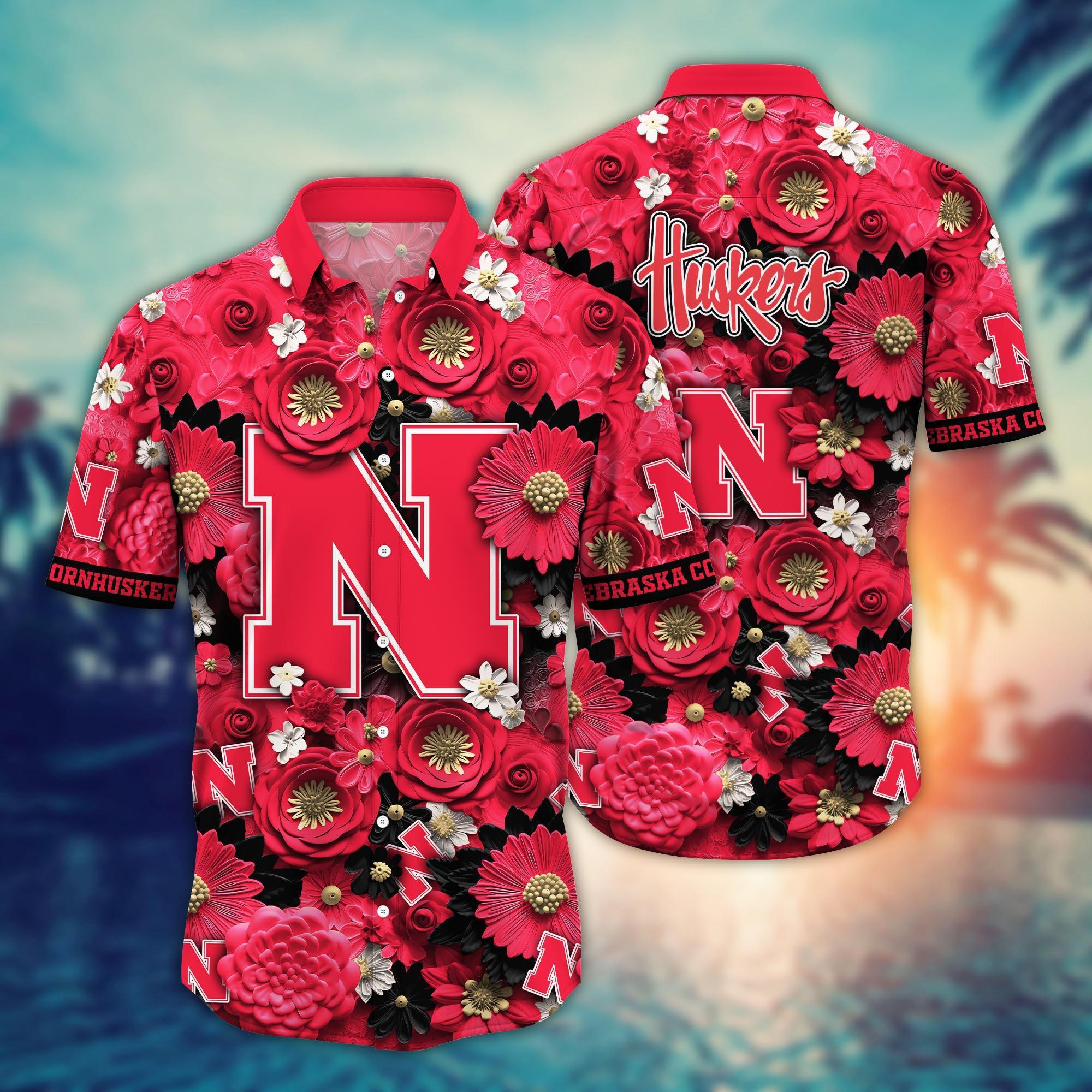 Nebraska Cornhuskers NCAA Hawaiian Shirt for This Summer Customize Shirt Any Team