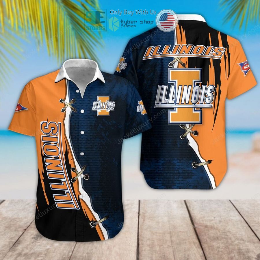 New Illinois Fighting Illini Classic Hawaiian Shirt for Men