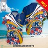 New Kent State Golden Flashes Purple Vintage Hibiscus Rayon Hawaiian Shirt 