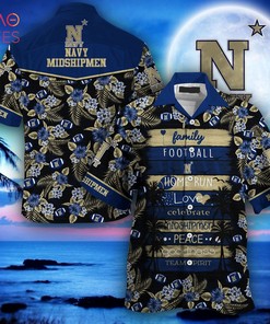 New Summer Gift: LIMITED EDITION Navy Midshipmen Hawaiian Shirt