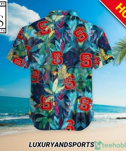 North Carolina State Wolfpack Floral Tropical Hawaiian Shirt - Perfect for Fun in the Sun