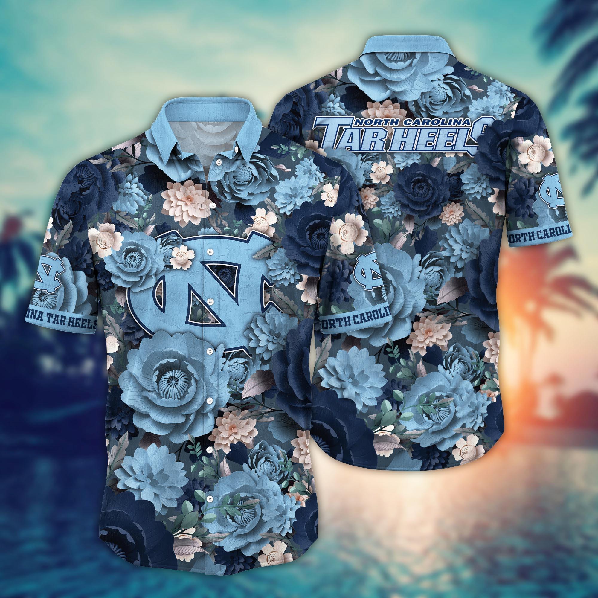 North Carolina Tar Heels NCAA Flower Hawaii Shirt For Fans Ver 7