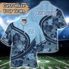 North Carolina Tar Heels NCAA US Flag Flower Hawaii Shirt For Fans