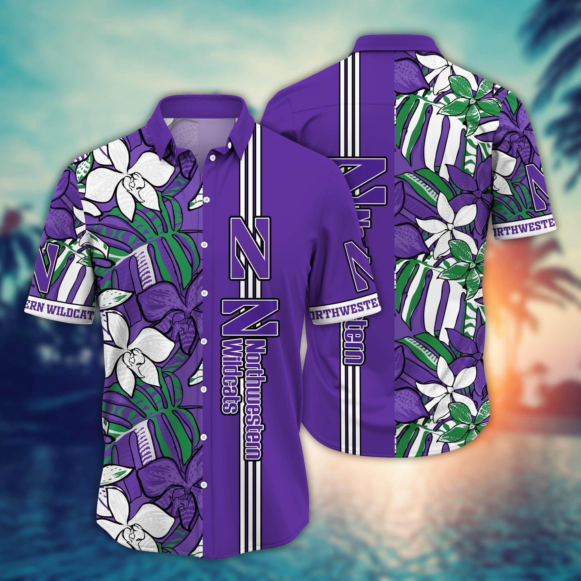 Northwestern Wildcats NCAA Flower Hawaii Shirt For Fans Ver 14