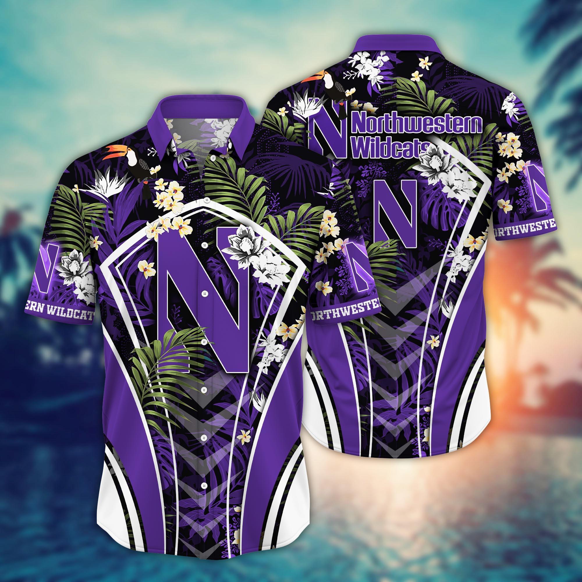 Northwestern Wildcats NCAA Flower Hawaii Shirt For Fans Ver 17