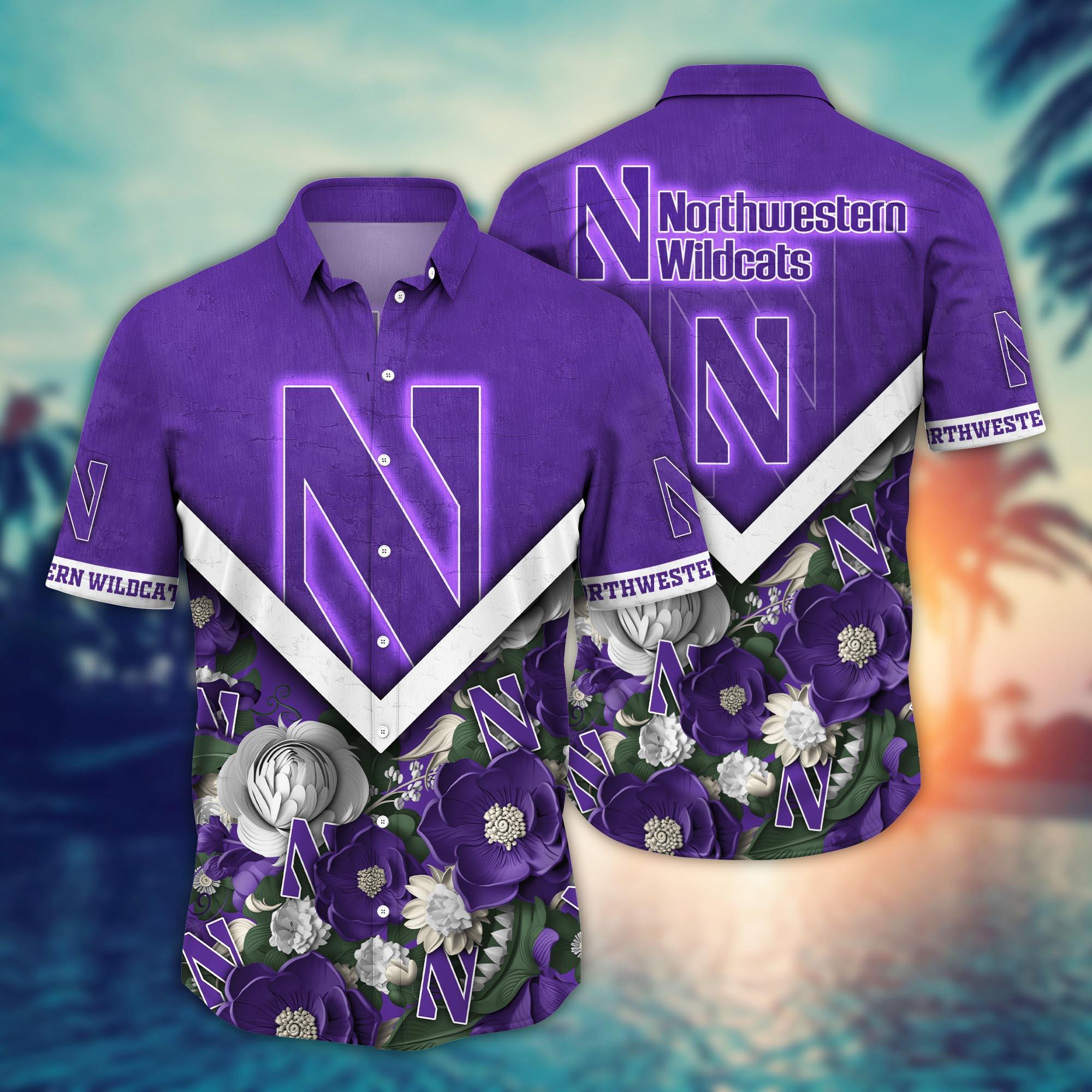 Northwestern Wildcats NCAA Flower Hawaii Shirt For Fans Ver 19