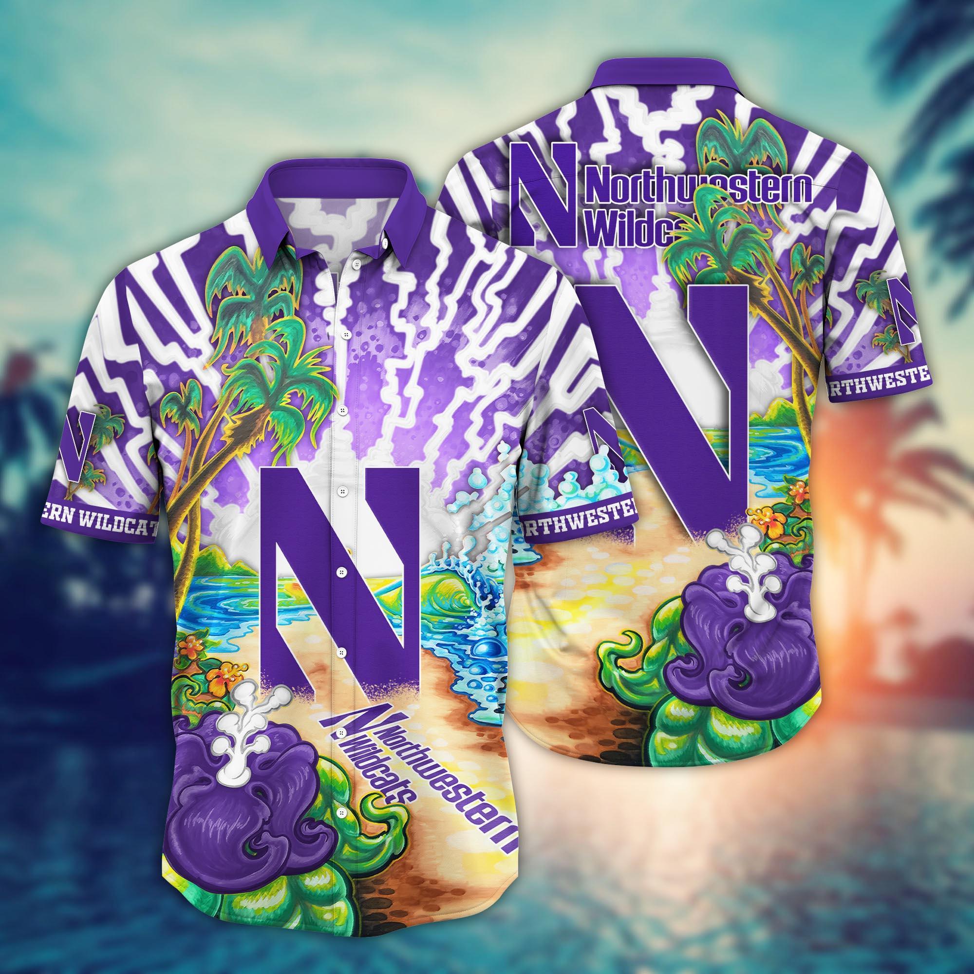 Northwestern Wildcats NCAA Flower Hawaii Shirt For Fans Ver 2