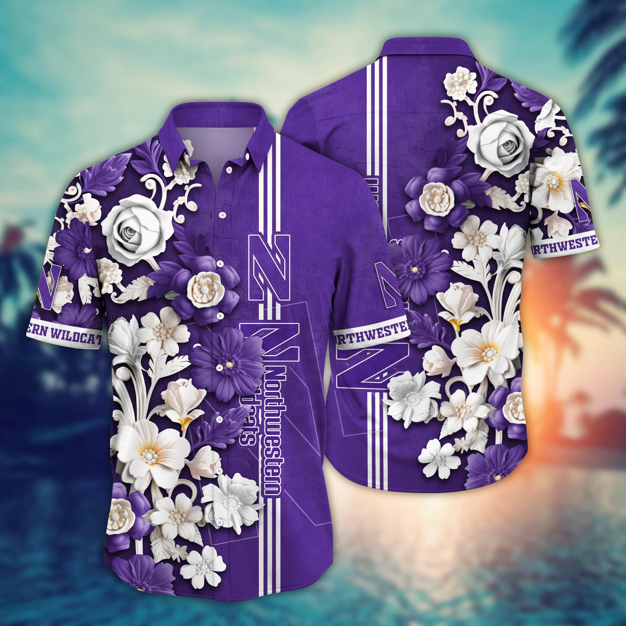 Northwestern Wildcats NCAA Flower Hawaii Shirt For Fans Ver 24
