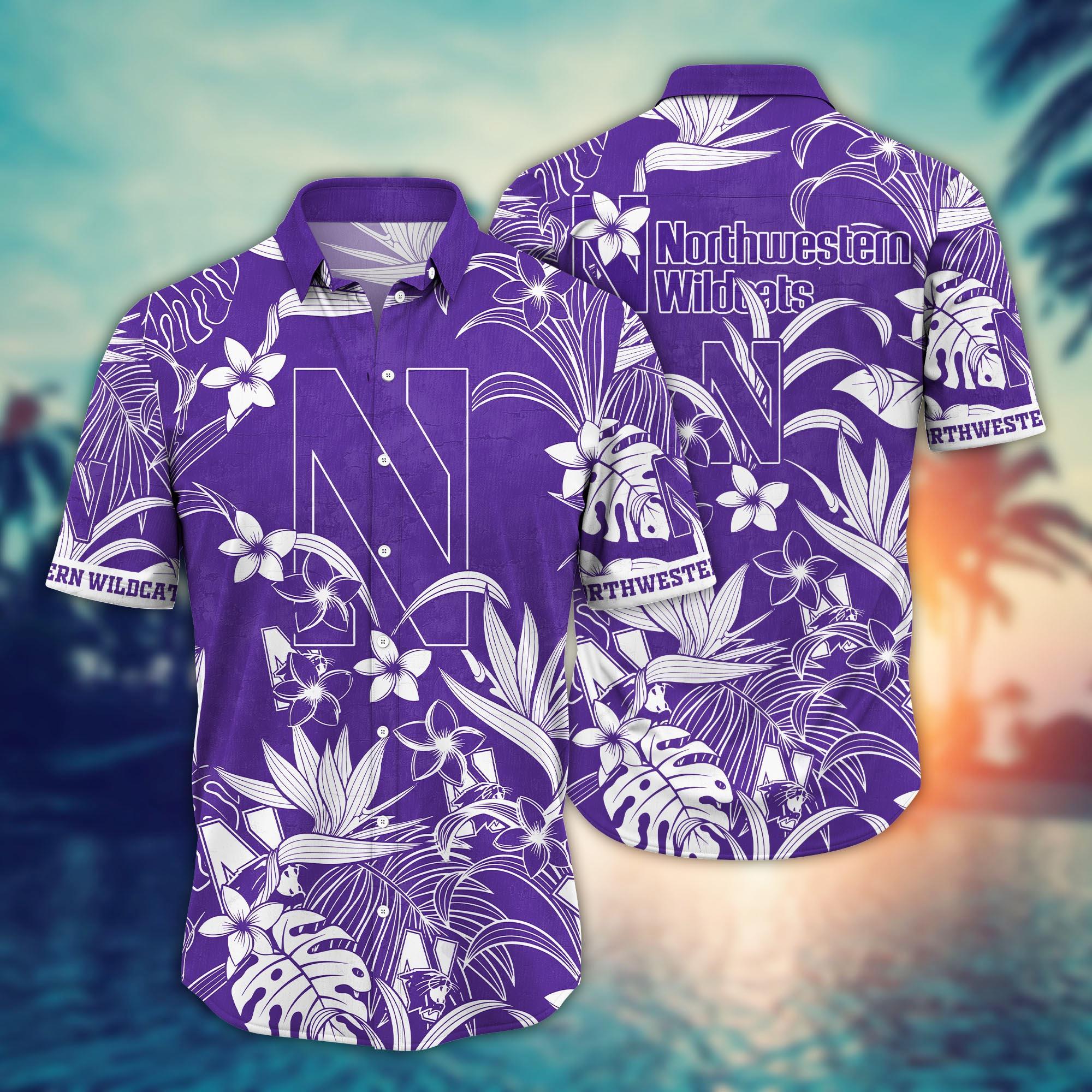 Northwestern Wildcats NCAA Flower Hawaii Shirt For Fans Ver 28