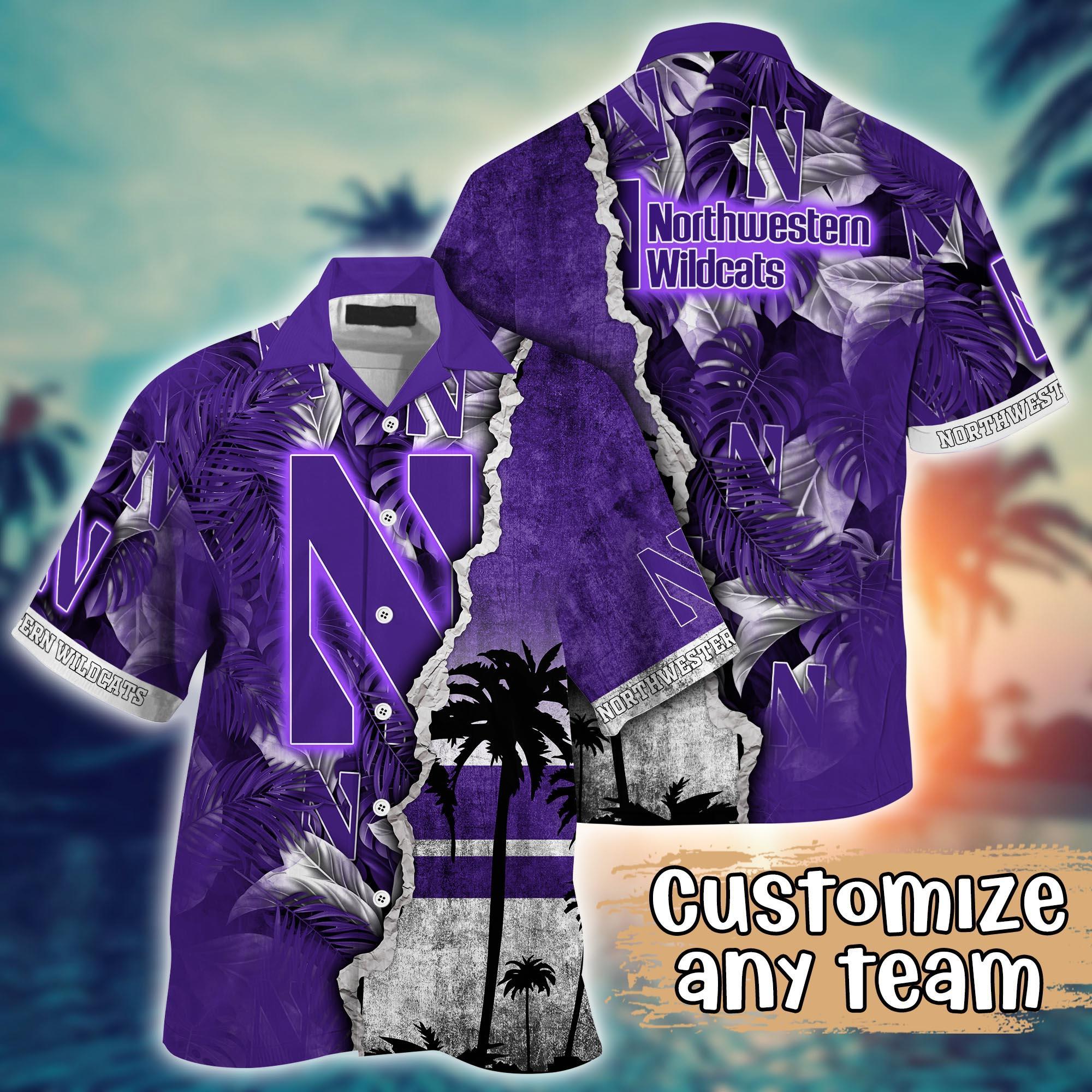 Northwestern Wildcats NCAA Flower Hawaii Shirt For Fans Ver 34