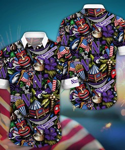 Northwestern Wildcats NCAA Flower Hawaii Shirt For Fans Ver 4