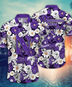Northwestern Wildcats NCAA Flower Hawaii Shirt For Fans Ver 5