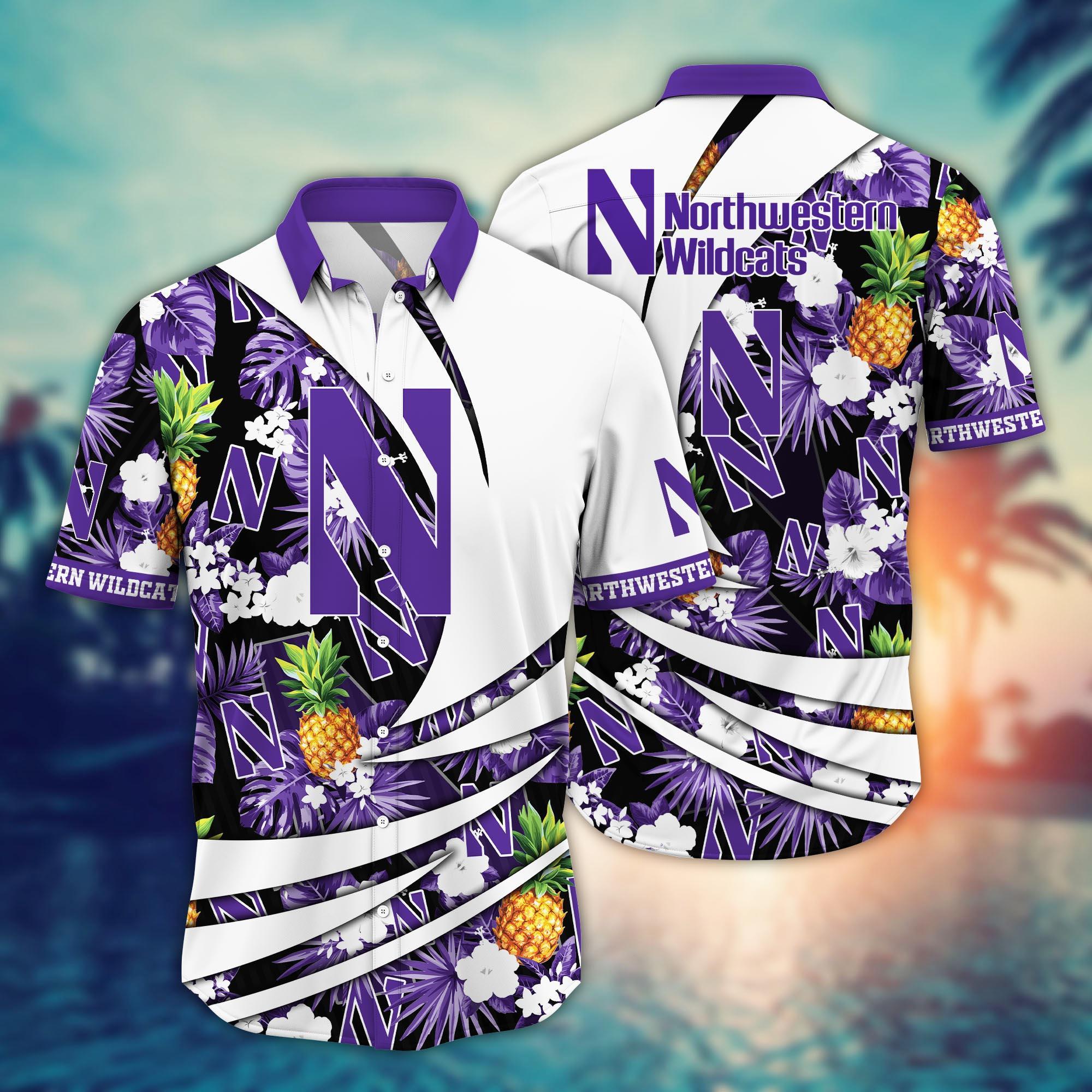 Northwestern Wildcats NCAA Flower Hawaii Shirt For Fans Ver 7