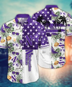 Northwestern Wildcats NCAA Flower Hawaii Shirt For Fans Ver 8