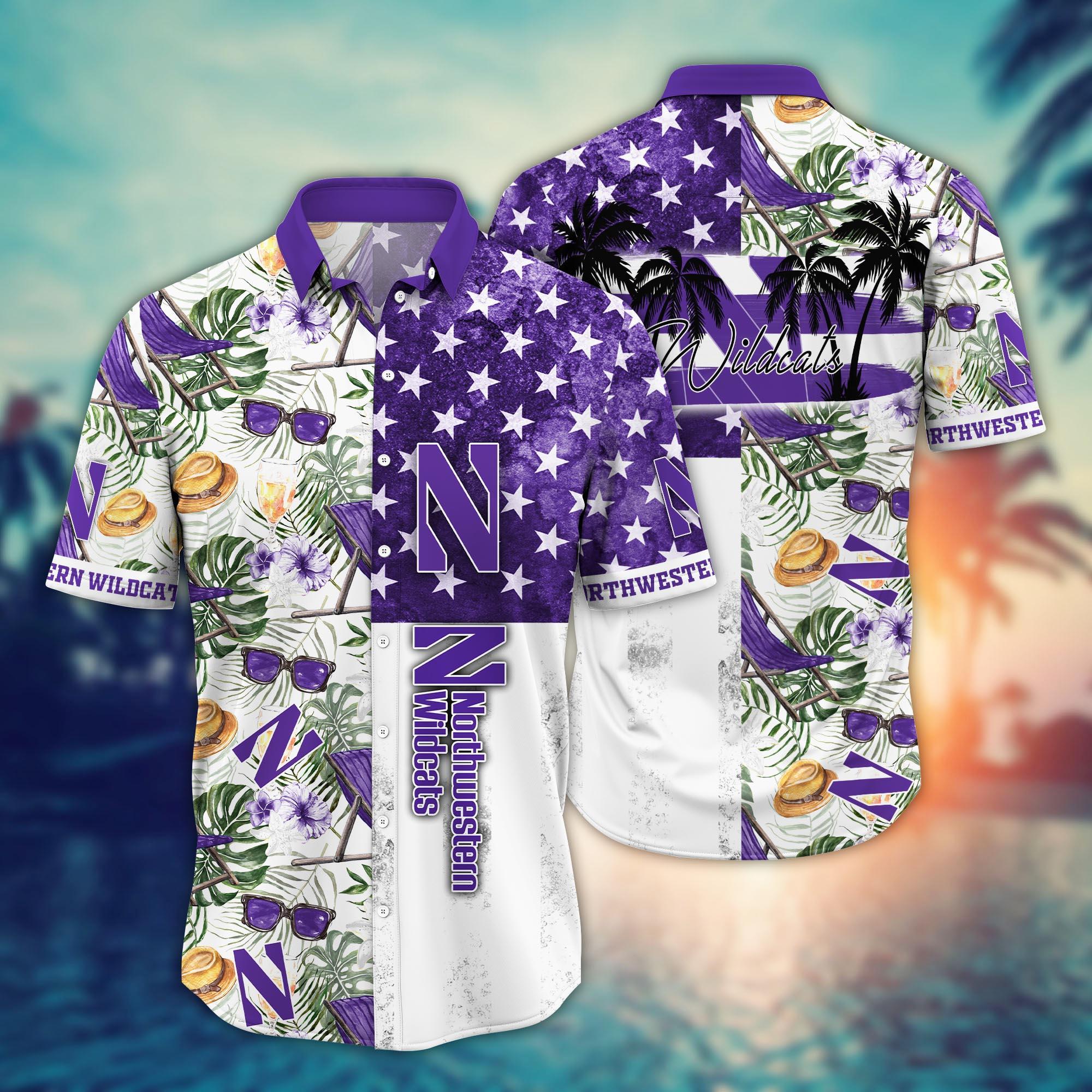 Northwestern Wildcats NCAA Flower Hawaii Shirt For Fans Ver 8