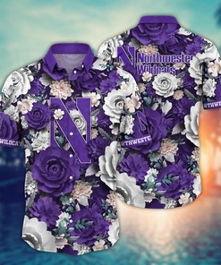 Northwestern Wildcats NCAA Flower Hawaii Shirt For Fans Ver 9
