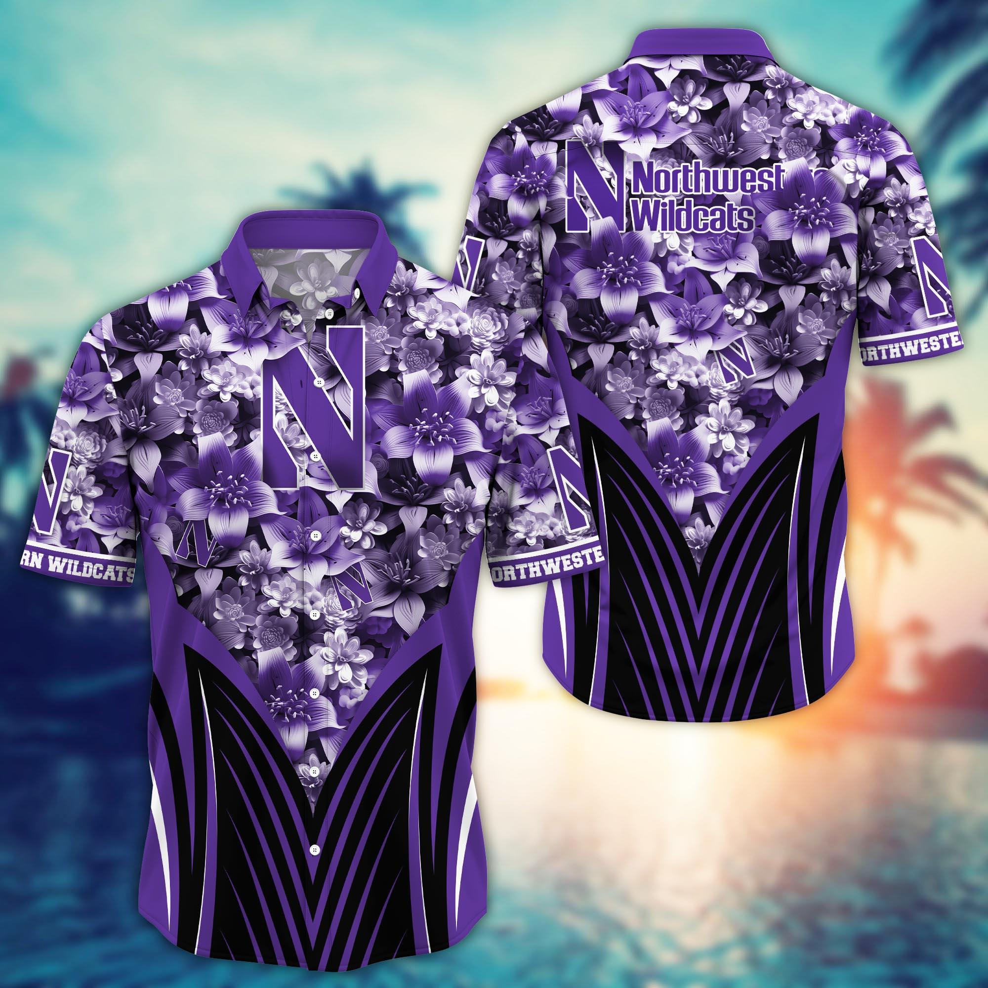 Northwestern Wildcats NCAA Hawaiian Shirt, Aloha Shirt Ver 1