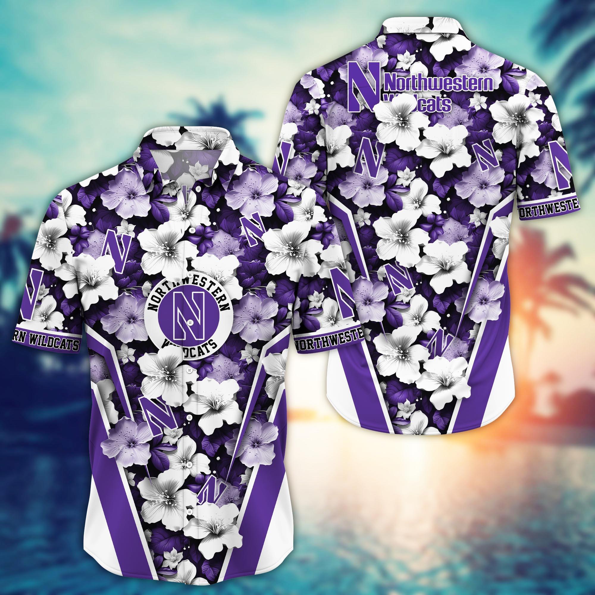 Northwestern Wildcats NCAA Hawaiian Shirt, Aloha Shirt Ver 2