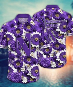 Northwestern Wildcats NCAA Hawaiian Shirt for This Summer Customize Shirt Any Team