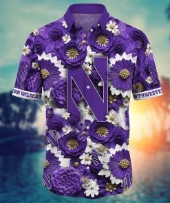 Northwestern Wildcats NCAA Hawaiian Shirt for This Summer Customize Shirt Any Team