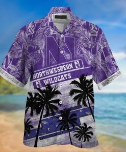 Northwestern Wildcats NCAA Palm Tree Pattern Hawaii Shirt For Sports Fans